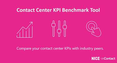 Contact Center KPI Benchmark Tool compares contact centers to industry peers. 